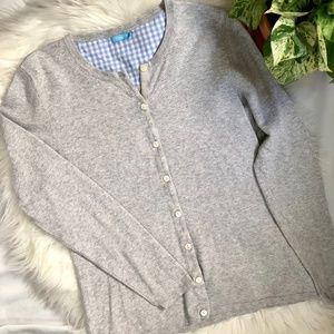 J. McLaughlin Grey Cardigan Sweater | S